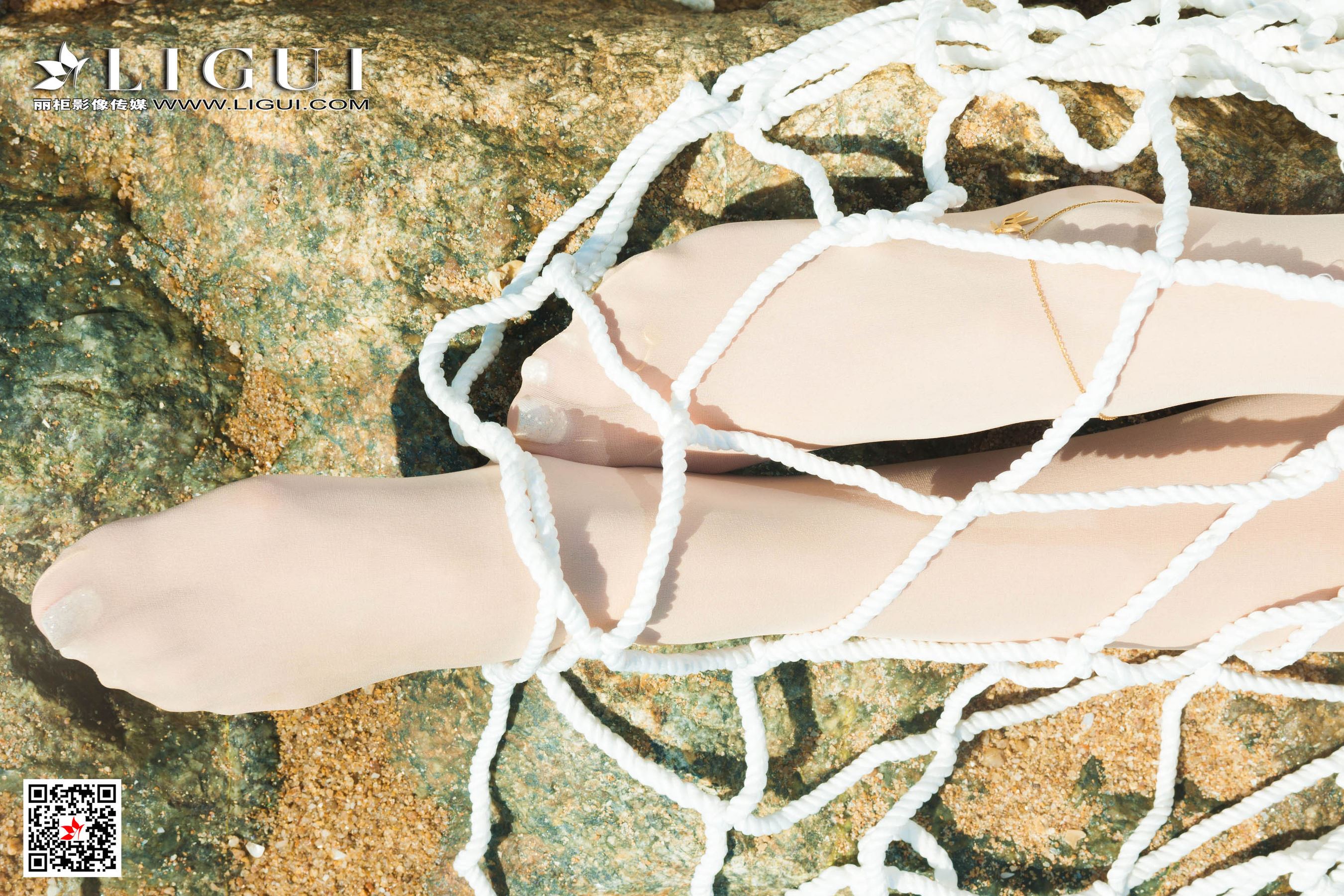 丽柜美束Ligui Model 兔子 - 海边肉丝袜人体秀